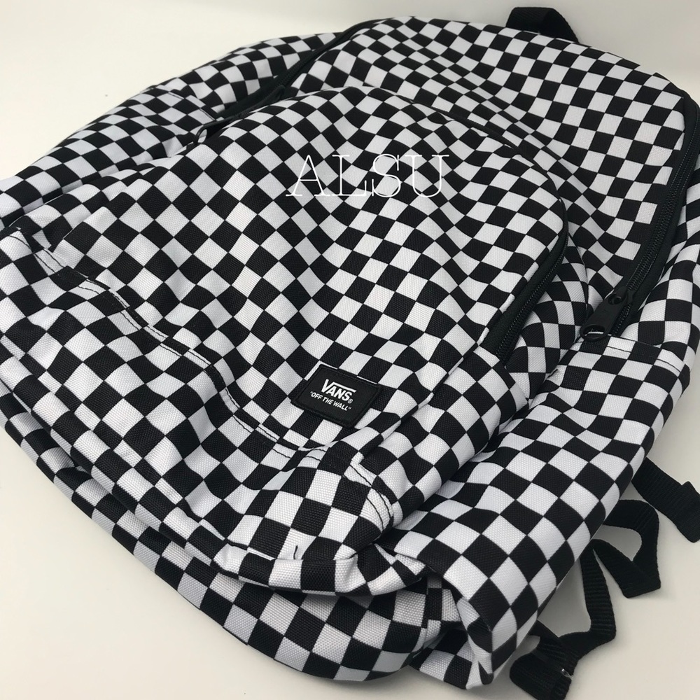 VANS Backpack Alumni Off the Wall B/W Checkerboard - Picture 7 of 8